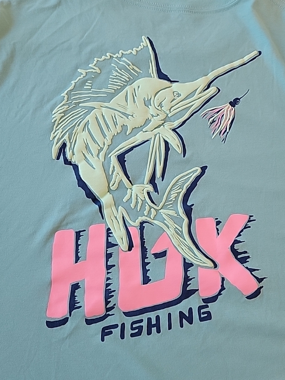 Huk Fishing T-Shirt Men's 2XL Blue Short Sleeve Crew‎ Neck Sail Bones Tee NWT